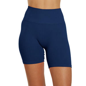 Shorts de compression côtelés pour femmes de haute qualité, vente en gros, haute élasticité, évacuation de l'humidité, shorts de yoga, usine OEM d'articles de sport - Product Image 1