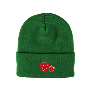 Gorro de Punto Personalizado para Mujer, Lindo Gorro de Invierno Cálido con Bordado de Frutas Coloridas, Gorro de Punto Moderno para Adultos, Logotipo OEM, MOQ Bajo - Product Image 5