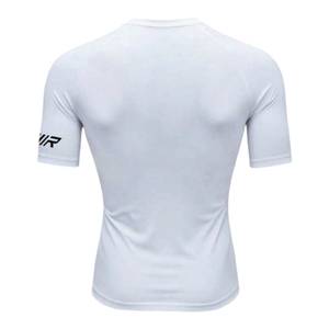 Conjunto de camiseta y pantalones cortos de compresión para hombre, cuello redondo, manga corta, secado rápido, transpirable, spandex, poliéster, unisex, ropa de gimnasio para adultos - Product Image 4