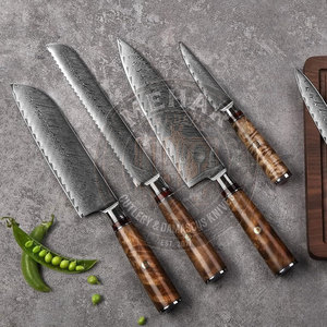 Juego de Cuchillos de Cocina de Damasco de Buena Calidad y Diseño, Juego de Cuchillos de Cocina de Damasco Hechos a Medida a Bajo Precio - Product Image 5