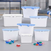 Conteneur personnalisé en plastique pour capsules de lessive avec couvercle verrouillable, fabricant de boîtes d'emballage en gros pour capsules
