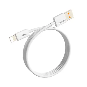 كابل بيانات USB من كلوريد البولي فينيل لشحن هواتف الآيفون 1M USB بملصق خاص يُباع بالجملة من المصنع