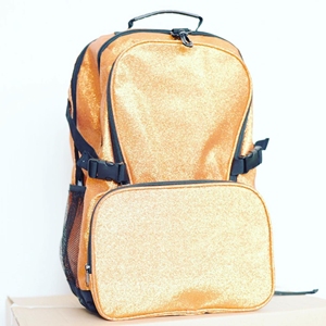 Mochila Deportiva Impermeable Premium con Lentejuelas Doradas para Animadoras, con Parches Bordados, Bolsillos Laterales de Malla, Personalizable para Equipos, Venta al Por Mayor OEM - Product Image 6