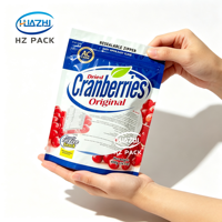 Sacs d'emballage de qualité alimentaire sans BPA pour fruits secs, chips soufflées, snacks, sachets refermables à fermeture éclair, résistants à l'humidité
