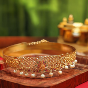 Lakshmi Engraved Fashion Body Chain Ottiyanam - Product Image 3