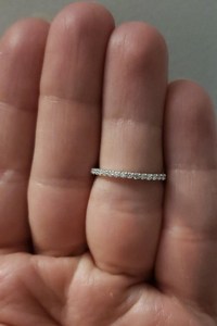 0.23 CT Lab Grown <b>Diamond</b> 18K Gold Plated Brilliant Cut Band <b>Ring</b> for Women | Minimalist Wedding Anniversary Stackable Bridal - Product Image 2