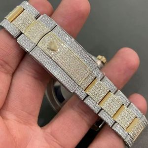 Reloj Automático de Lujo de Acero Inoxidable con Moissanita VVS, Estilo Hip Hop, con Diamantes, Probador de Diamantes, Joyería de Moda con Correa de Cuero, Venta al por Mayor - Product Image 2