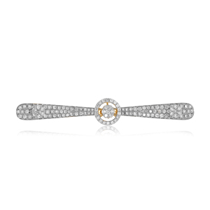 Luxury Women's 14K Yellow Gold Lab Grown Diamond Round Brilliant Cut <b>Bangle</b> <b>Bracelet</b> with Multi-Row Mesh Circular Clasp Design - Product Image 2