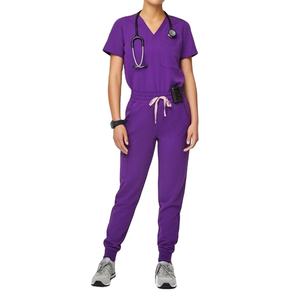 Uniforme Quirúrgico Elástico Morado de Alta Calidad, Transpirable, Personalizado, Traje Médico para Hospital - Product Image 1