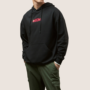 Sudadera con Capucha de Forro Polar para Hombre, Estilo Urbano, con Logotipo Frontal y Estampado de Letras Positivas, 100% Algodón, Corte Regular, ODM, Transpirable y Duradera - Product Image 5