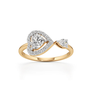 Oval Cut Diamond Engagement <b>Ring</b> In Yellow Gold With Classic Style For Women - Product Image 1