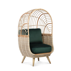 เก้าอี้หวายทรงไข่ Accent Loft รุ่น Rattan Chair ขนาดใหญ่ เป็นมิตรกับสิ่งแวดล้อม ใช้ได้ทั้งภายในและภายนอกอาคาร เหมาะสำหรับห้องนอน ห้องนั่งเล่น และสวนหลังบ้าน ผลิตในเวียดนาม - Product Image 1