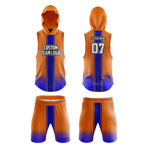Custom Sublimated Compression Flag Football Jersey Hoodie <b>Set</b> Plus Size 100% Polyester Short Sleeve All Seasons - Product Image 6