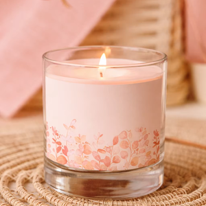 Vela Aromática Botánica Ecológica Hecha a Mano de Lujo en Frasco de Vidrio Transparente con Diseño Floral para Navidad, Pedidos al por Mayor - Product Image 1