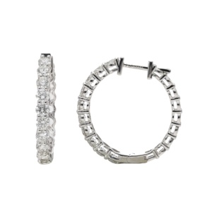 Boucles d'oreilles pendantes en or jaune 14 carats plaqué rhodium avec diamants naturels taille brillant 2,00 carats pour femme, idéales pour fêtes et mariages - Vente en gros - Product Image 3