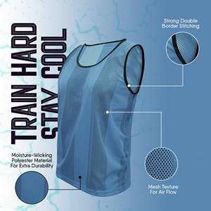 Training <b>Bibs</b> Wholesale Adult Custom Soccer Jersey <b>Bibs</b> All Season 100% Polyester Quick Dry Sport Training Vest With Custom Logo - Product Image 5