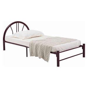 Red <b>Metal</b> <b>Bed</b> <b>Frame</b> <b>Single</b> Dormitory Bedstead Steel Iron <b>Bed</b> for Hotel Bedroom - Product Image 1