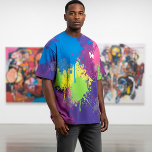 เสื้อยืดโอเวอร์ไซส์ลายกราฟิก 3 มิติ ดีไซน์ใหม่ ประดับเพชร พิมพ์ลายตามสั่ง สำหรับผู้ชาย ผ้าคอตตอนหนา สไตล์สตรีทแวร์ ฮิปฮอป Y2K - Product Image 6