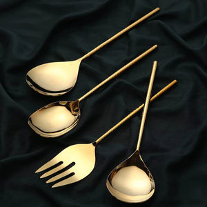 Juego de Servidores de Ensalada de Acero Inoxidable de Primera Calidad con Mango de Diseño, Cuchara para Servir Apta para Lavavajillas para Cocina - Product Image 1