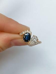 แหวนมอสซาไนต์ เครื่องประดับผู้หญิง เงินแท้ 925 ชุบทอง ประดับด้วยมอสซาไนต์ทรงกลมเจียระไนบริลเลียนท์ขนาด 5 มม. สำหรับคู่รัก - Product Image 4