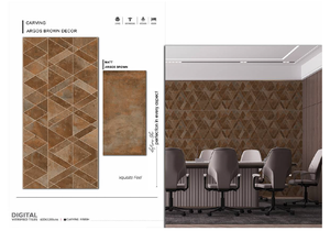 Azulejos de Porcelana para Piso de Diseño Moderno, 600x1200mm, Acabado Brillante, Azulejos para Interiores, 8mm de Grosor, para Sala de Estar de Villa de Lujo - Product Image 2