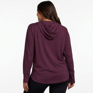 Customized Fitness <b>Long</b> <b>Sleeve</b> Sports <b>Tops</b> Loose Plus Size Women Sportswear Fitness Clothes Custom Women Sportswear hoodie - Product Image 3