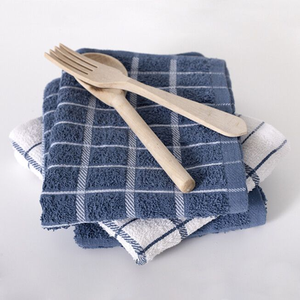 Juego de Paños de Cocina Personalizados OEM 100% Algodón y Lino con Estampado de Rayas, Paños de Cocina Transpirables con Rayas de Algodón Impresas Personalizadas - Product Image 1