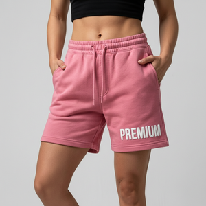 Pantalones Cortos Deportivos de Algodón Personalizados con Logotipo Estampado, Pantalones Cortos de Entrenamiento para Mujer, Fabricante de Ropa OEM - Product Image 2