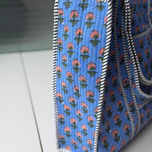Sac fourre-tout matelassé 100 % coton indien, broderie bohème, sac à bandoulière personnalisé à imprimé floral pour le marché - Product Image 5