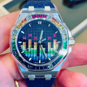 Iced Out Square Yellow Gold VVS Moissanite Watches | Luxury ETA Movement Skeleton <b>Design</b> | Diamond Tester Approved Wholesale - Product Image 2