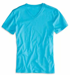 Camiseta de algodón con cuello en V para hombre, estilo bordado, cómoda y elegante, novedad de verano - Product Image 1