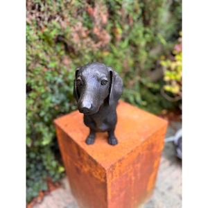 <b>Hand</b> <b>Casted</b> Metal Custom Dog Statue Bronze Finish Ground Mount Handmade Decorative Dog Sculpture For Garden Decor Figurine - Product Image 2
