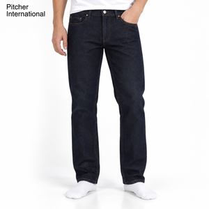 Custom <b>Mens</b> Blue <b>Jeans</b> Stonewash Denim Bulk Wholesale <b>Jeans</b> Factory for US Casual Fashion Brands Private Label - Product Image 1