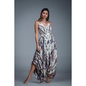 Nouvelle Robe Longue d'Été 2026 pour Femme, Style Tropical Tie-Dye, Col en V, Bretelles Fines, Sans Manches, Dos Nu, avec Poches, Idéale pour la Plage (Vente en Gros) - Product Image 1
