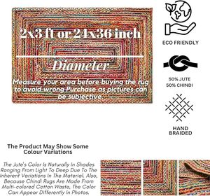 Mantel individual trenzado de yute y algodón reciclado 40 x 60 cm, ecológico, para mesa, venta al por mayor, exportación, natural - Product Image 2