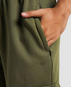 กางเกงวอร์มผู้ชายแบบมีเชือกผูกเอว ผ้าฝ้าย 100% ทรงปกติ สวมใส่สบาย ระบายอากาศได้ดี คุณภาพสูง สำหรับฤดูใบไม้ร่วง - Product Image 4