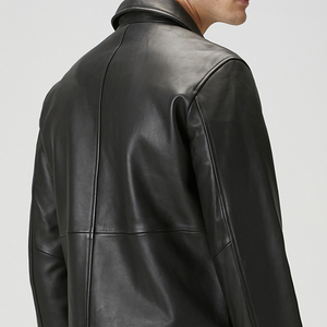 Chaqueta de cuero de alta calidad para hombre, color y tallas personalizadas, cuero genuino, elegante, de manga larga - Product Image 6