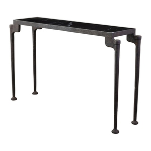 Mesa consola de diseño clásico con detalles de latón con pátina de bronce, mueble de pasillo de diseño contemporáneo. - Product Image 6