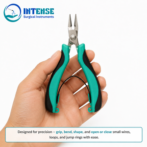 Alicates de Precisión Profesionales para Joyería, de Acero Inoxidable, con Resorte y Mango Ergonómico - Product Image 5