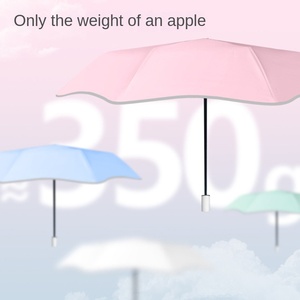 8K Three-Fold Black Rain <b>Sunscreen</b> Umbrella Reflective Edging Hand-Open Safety Modern Pongee Dual-Use Factory Stock Wholesale - Product Image 3