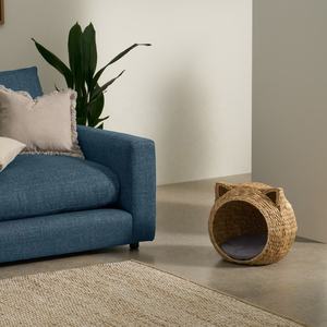 เวียดนามขายส่งที่ทำด้วยมือธรรมชาติน้ำผักตบชวาสัตว์เลี้ยงความสะดวกสบายเตียงอุปกรณ์เสริมธรรมชาติลูกสุนัขเตียงที่ถอดออกได้เบาะ - Product Image 5