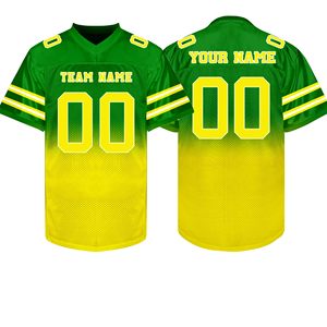 เสื้อฟุตบอลอเมริกันวินเทจแบบสั่งทำพิเศษ ทรงโอเวอร์ไซส์ ผ้าตาข่าย สตรีทแวร์ ซับลิเมชั่น ชุดทีม แห้งเร็ว ชุดกีฬา - Product Image 1