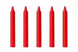 Velas de Cera de Parafina Rectas, Rojas, Hechas a Mano, Ecológicas, sin Perfume, de 4 Pulgadas, para Iglesias, Templos y Festividades - Product Image 2