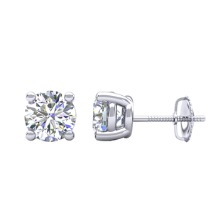 Boucles d'oreilles en or massif 14K 9K 10K 18K avec diamants de laboratoire certifiés IGI, fabricant de bijoux fins éthiques RJC ODM OEM, vente en gros EA500197 - Product Image 1
