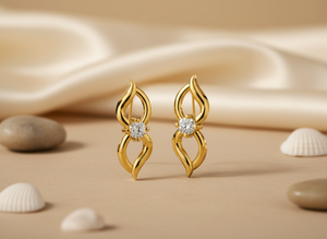 Pendientes de Oro de 14k con Diamantes de Laboratorio VVS1, Diseño Infinito Personalizado, Joyería Elegante para Mujer, Venta al por Mayor, Regalo - Product Image 6