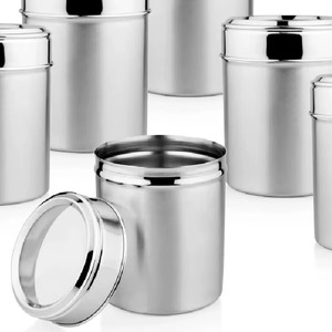 En Oferta: Juego de 6 Frascos para Especias de Acero Inoxidable con Tapas Herméticas, Recipientes Metálicos para Almacenamiento de Hierbas y Especias en la Cocina - Product Image 3