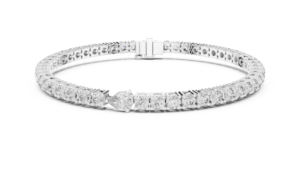 9K White <b>Gold</b> Radiant Cut Lab Grown Diamond Tennis Bracelet 5.75ct IGI Certified Unisex Luxury 13.63g Fine Jewelry Wholesale - Product Image 5