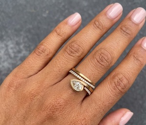 Bague ajustable en or jaune véritable 14 carats avec diamant de laboratoire serpentine de haute qualité, motif serpent torsadé, pour femme - Product Image 6