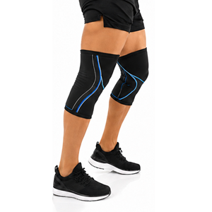 Manchons de genou souples en polyester robuste, antidérapants, à motif léopard, pour hommes, entraînement physique, respirants, sports de plein air - Product Image 2