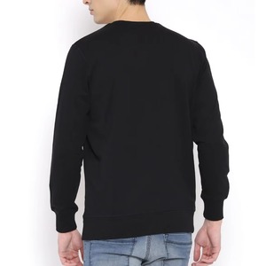 Sudadera Personalizada para Hombre, Sublimada, Negra, con Estampado Completo, Panel Frontal con Mangas en Contraste, Cuello Redondo, Algodón, OEM, Tu Diseño, al por Mayor - Product Image 4